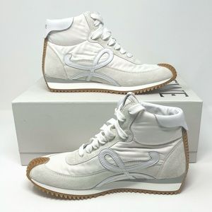 Loewe Flow High Top Retro Runner Sneakers 38, White